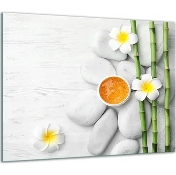 Obraz SKLENĚNÁ OCHRANNÁ DESKA NA SPORÁK 60x52 BAMBUS