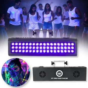 Osvětlovací technika LED Rampová Světelná Lišta UV Ultrafialová DMX 54x3W IP20