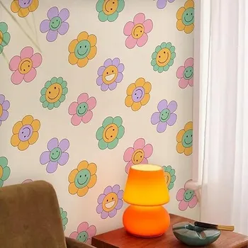 Tapeta Tapeta na zeď v roli Samolepicí Barevné květy 100 cm x 40 cm