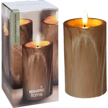 led svíčka LED svíčka s časovačem 75 x 75 x 125 mm hnědá