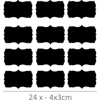 Samolepící etiketa Označto Sada štítků / nálepek, štítek černý "VINTAGE" - 24ks