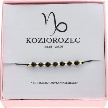 Náramek Zlatý náramek znamení zvěrokruhu KOZOROH přírodní kameny stříbro 925