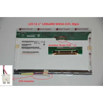 Náhradní displej pro notebook LCD 12.1" 1280x800 WXGA CCFL 20pin matný povrch