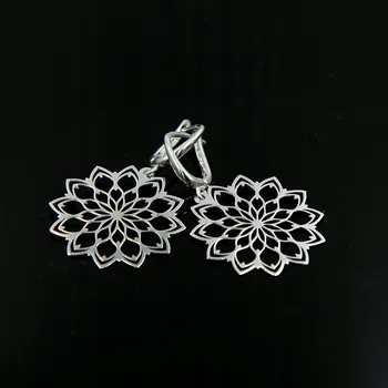 Náušnice Ažurové kruhové náušnice Stříbro 925