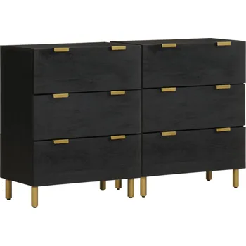 Příborník do zásuvky Příborníky 2 ks černé 60 x 33 x 75 cm kompozitní dřevo - 8721158407719