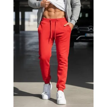 Buďchlap Červené tepláky v jednoduchém provedení