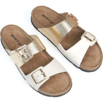 Dámské pantofle BATZ - Dámské pantofle MALLORCA, béžovo-zlaté Velikost: 39