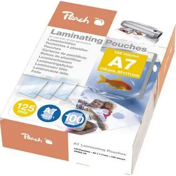 Laminovací fólie PEACH laminovací folie A7 Laminating Pouch (111x 80mm), 125mic, 100ks