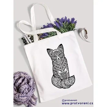 Textilní taška k vybarvení, LIŠKA 2, 41x37cm, BÍLÁ, 1 kus