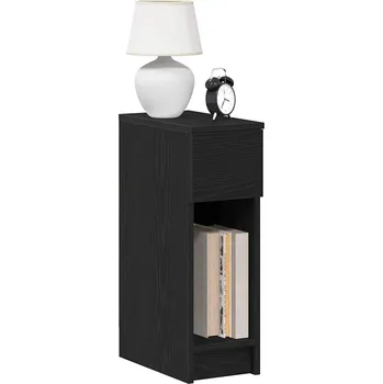 Noční stolek Noční stolky se zásuvkou 2 ks černý dub 20x36x60 cm - 8721158575777