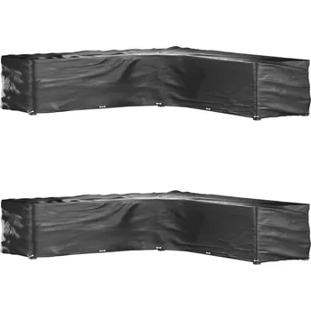 Krycí plachta Plachty na zahradní nábytek tvar L 2 ks 20 oček 300x300x70 cm - 8720845747374