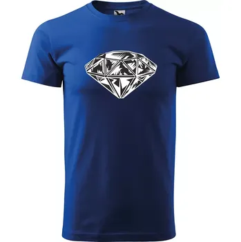 Pánské tričko Sablio Tričko s potiskem Broušený diamant - modré S