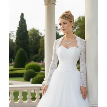 Bolerko Svatební bolerko z husté krajky - ivory: BF-147 Vybraná velikost: L