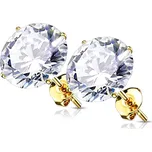 Atreya Zlaté náušnice ze 14kt zlata 585/1000 s čirými zirkony Annabelle Barva: Žluté zlato / Čirá, Velikost koncovky: 3 mm