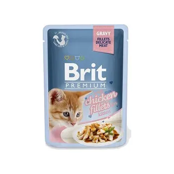 Krmivo pro kočku Brit Premium Cat Delicate Fillets in Gravy with Chicken for Kitten 85 g