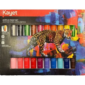 Vodová barva Akrylové barvy Kayet 24 ks x 12 ml