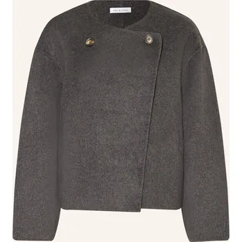 Dámský kabát Mrs & Hugs Dámská Kabátová Bunda, tmavě šedá, 34