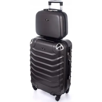 Střední tvrdý kufr RGL ABS 52 l se kosmetickým kufříkem, na čtyřech kolečkách