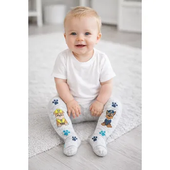 Eplusm Kojenecké punčocháče TLAPKOVÁ PATROLA Chase a Rubble šedé Šedá, Velikost: 68/74 68/74