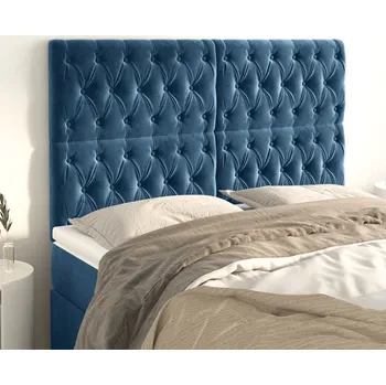 Čelo postele 4 ks tmavě modré 80x7x78/88 cm samet - 8720287245902