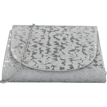 Kabelka Stylové dámské psaníčko Michelle Moon Poppi, stříbrné