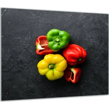 Obraz SKLENĚNÁ OCHRANNÁ DESKA NA SPORÁK 60x52 PAPRIKA