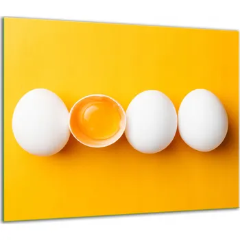 Obraz SKLENĚNÁ OCHRANNÁ DESKA NA SPORÁK 60x52 VAJÍČKA