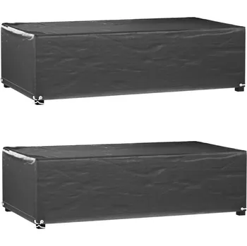 Krycí plachta Plachty na zahradní nábytek 2 ks s 8 očky 125x70x35 cm obdélník - 8720845747022