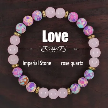 Náramek Náramek z čistého přírodního krystalu, přináší lásku a energii, ručně vyrobený