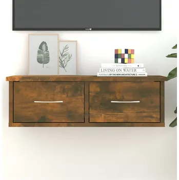 police Nástěnná skříňka kouřový dub 60 x 26 x 18,5 cm kompozitní dřevo - 8720286931431