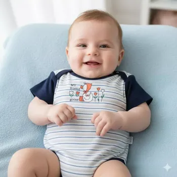 Kojenecké oblečení Dětské body dlouhý rukáv Baby Boom tmavě modré