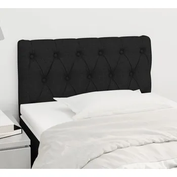 Čelo postele černé 80 x 7 x 78/88 cm textil - 8720287151449