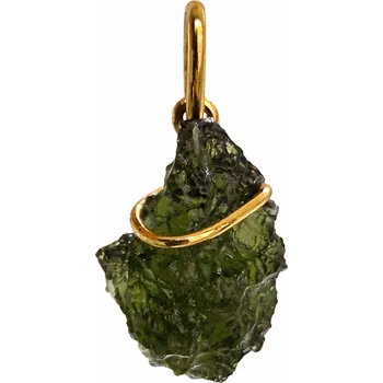 Přívěsek Zlatý přívěsek s vltavínem P25 0053
