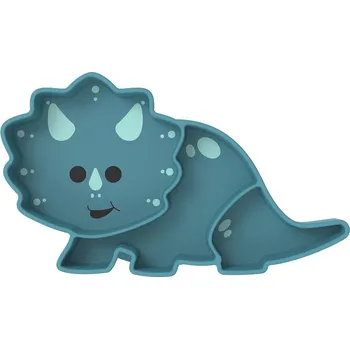 dětská jídelní sada Melii Silikonový dělený talířek s přísavkou - Luxe Dinosaur