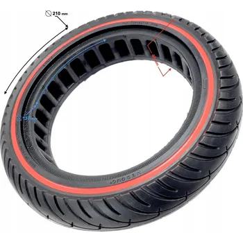 Příslušenství pro elektrokoloběžku Pneumatika pro elektrickou koloběžku 8 1/2x2 s červeným pruhem