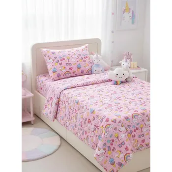 Povlečení Sinsay - Sada bavlněného vzorovaného povlečení - pastelová růžová - 917JM-03X - 917JM-03X-ONE