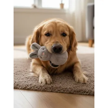 Hračka pro psa Sinsay - Plyšová hračka pro psy s pískátkem a šustící fólií - šedá - 783IA-09X - 783IA-09X-ONE