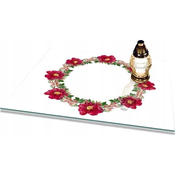 Obraz Stojan hřbitovní svíčka tvrzené sklo 60 x 52 x 1 cm