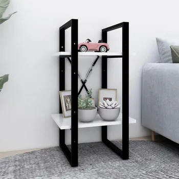 Knihovna ZBXL Knihovna se 2 policemi bílá 40 x 30 x 70 cm kompozitní dřevo