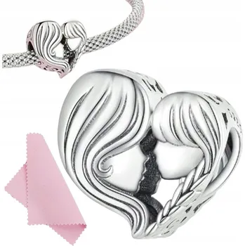 Přívěsek Přívěsek Charms SESTRY sestra stříbrné srdce stříbrný STŘÍBRO ryzost s925