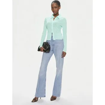 Dámské oblečení Calvin Klein Jeans Halenka J20J223095 Modrá Slim Fit S