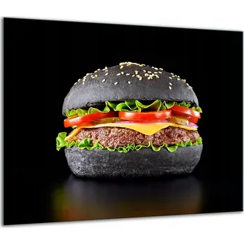 Obraz SKLENĚNÁ OCHRANNÁ DESKA NA SPORÁK 60x52 HAMBURGER
