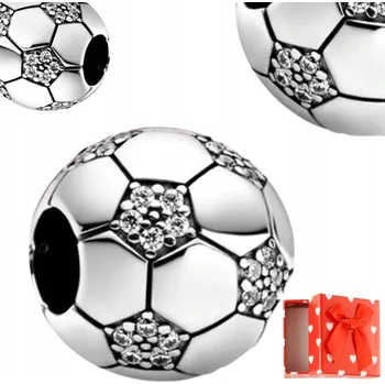 Přívěsek Přívěsek korálek Fotbal sport fanoušek zirkony stříbro s925
