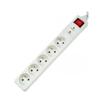 Přepěťová ochrana SOLIGHT PO50, přepěťová ochrana, 1,5m, vypínač, 5 českých zásuvek