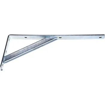 Konzole s podpěrou KP1 100x250x15x3mm, bílá