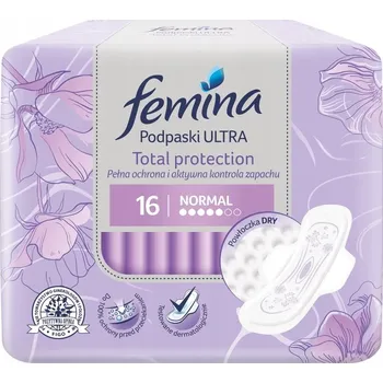 Menstruační vložka Hygienické vložky Femina s křidélky, 16 ks