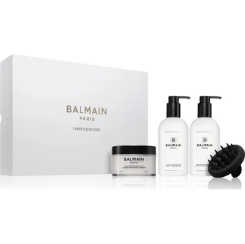 Kosmetická sada Balmain Hair Couture Moisturizing Care Set vyživující šampon 300 ml + vyživující kondicionér 300 ml + vyživující maska 200 ml + masážní pomůcka 1 ks kosmetická sada