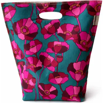 Jídlonosič Obědová taška - vínové květy na petrolejové Magsbags.cz