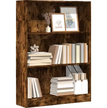 Knihovna Knihovna kouřový dub 80 x 24 x 109 cm kompozitní dřevo - 8721158507471