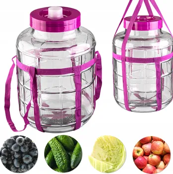 Sklenice SUD K NAKLÁDÁNÍ ZELÍ A OKUREK, SKLENICE, SKLENICE MULTIFUNKČNÍ 16L + POPRUHY